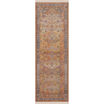 2' x 6' Brown Southwestern Runner Rug