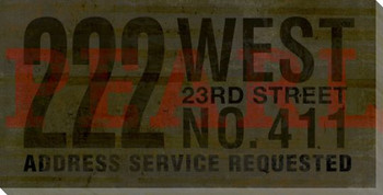 Pearl Address Service Requested Sign Wrapped Canvas Giclee Print
