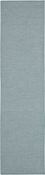 2' x 8' Aqua Power Loom Runner Rug