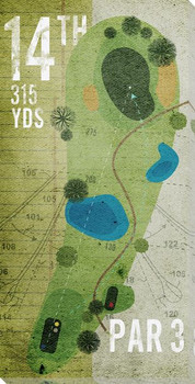 14th Hole Golf Wrapped Canvas Giclee Print Wall Art