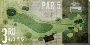 3rd Hole Par 5 Golf Wrapped Canvas Giclee Print Wall Art