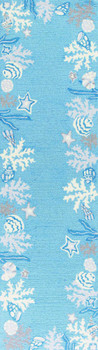 2' x 8' Sea Blue Costal Runner Rug