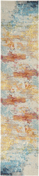 2' x 8' Sealife Abstract Power Loom Non Skid Runner Rug
