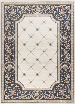 3' x 5' Ivory or Grey Polypropylene Area Rug