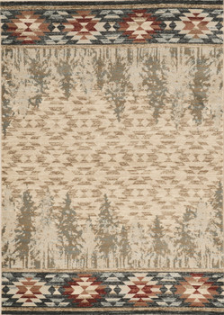 3' x 5' Ivory Polypropylene Rug