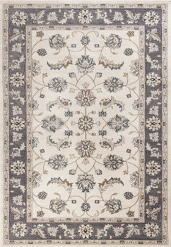 3' x 5' Ivory or Grey Polypropylene Rectangle Area Rug