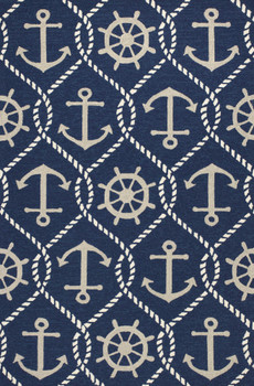 3' x 5' Navy Marine UV Treated Area Rug