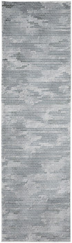 3' x 8' Blue and Gray Polka Dots Distressed Stain Resistant Runner Rug