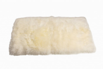 4' x 5' Natural Rectangular Sheepskin Area Rug