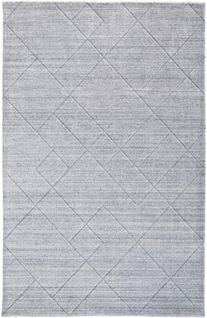 4' x 6' Gray and Silver Striped Hand Woven Area Rug