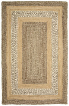 4' x 6' Tan and Beige Bordered Area Rug