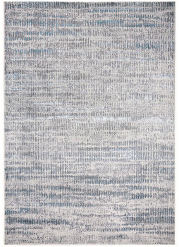 4' x 6' Blue Gray and Ivory Abstract Area Rug