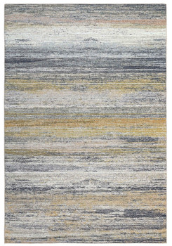 4' x 6' Gold Abstract Stain Resistant Area Rug