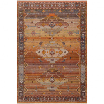 4' x 6' Brown Southwestern Area Rug