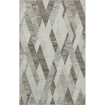 4' x 6' Gray Geometric Area Rug