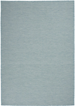 4' x 6' Aqua Power Loom Area Rug