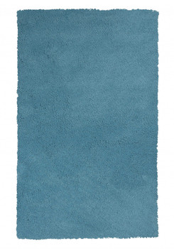 5' x 7' Highlighter Blue Plain Indoor Area Rug