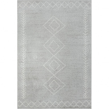 5' x 7' Gray Diamond Area Rug