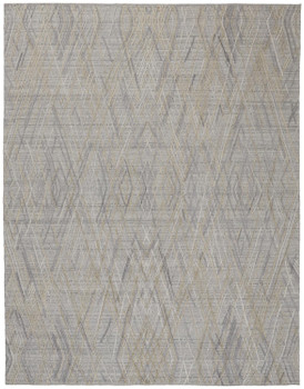 5' x 8' Gray & Ivory Abstract Hand Woven Area Rug