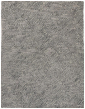 5' x 8' Gray Abstract Hand Woven Area Rug