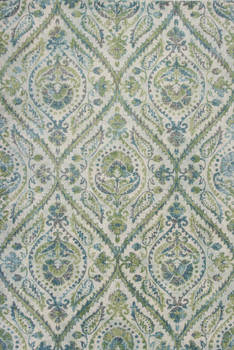 5' x 8' Ivory or Teal Tropical Parisian Indoor Area Rug