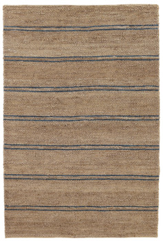5' x 8' Beige Striped Hand Woven Area Rug