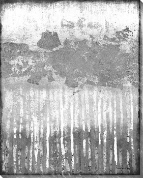 Silver Rain Cloud Wrapped Canvas Giclee Art Print Wall Art