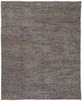 5' x 8' Purple Taupe and Gray Wool Hand Woven Distressed Stain Resistant Area Rug