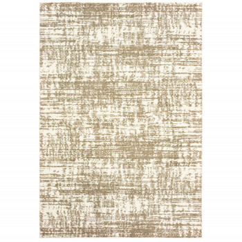 5' x 8' Ivory & Gray Abstract Strokes Area Rug