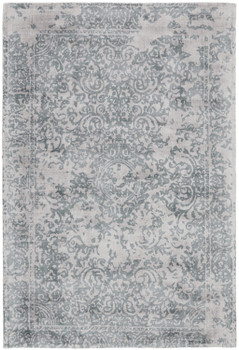 5' x 8' Blue and Gray Abstract Hand Woven Area Rug