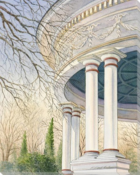 House Columns Wrapped Canvas Giclee Art Print Wall Art