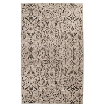5' x 8' Bronze Floral Vines Power Loom Stain Resistant Area Rug
