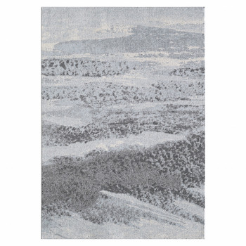 5' x 8' Blue & Gray Abstract Dhurrie Area Rug