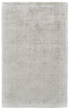 5' x 8' Ivory Gray and Tan Abstract Hand Woven Area Rug