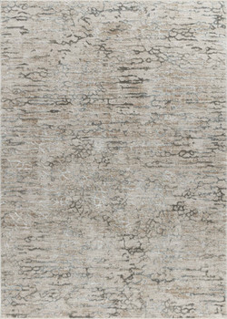 5' x 8' Beige Abstract Stain Resistant Area Rug