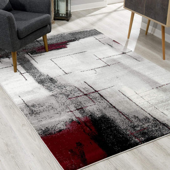 5' x 8' Gray Color Abstract Dhurrie Rectangle Area Rug