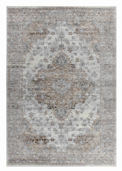 5' x 8' Brown Oriental Area Rug