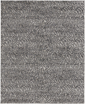5' x 8' Gray Taupe and Ivory Abstract Power Loom Stain Resistant Area Rug