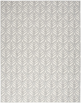 5' x 8' Grey Floral Stain Resistant Non Skid Area Rug