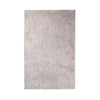 5' x 8' Beige Shag Stain Resistant Area Rug