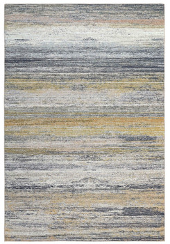 5' x 8' Gold Abstract Stain Resistant Area Rug