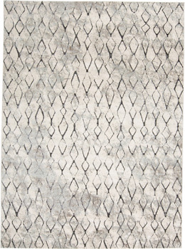 5' x 8' Ivory Gray & Taupe Abstract Stain Resistant Area Rug
