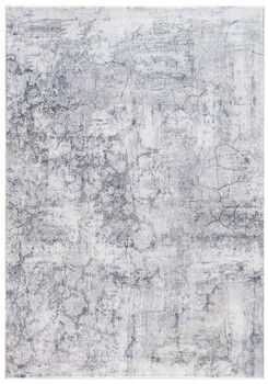 6' x 9' Gray Abstract Dhurrie Polyester Area Rug