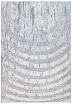 6' x 9' Gray Abstract Dhurrie Area Rug