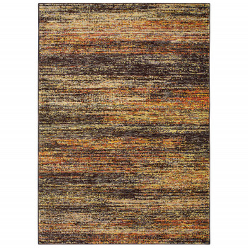 6' x 9' Gold and Slate Abstract Indoor Area Rug