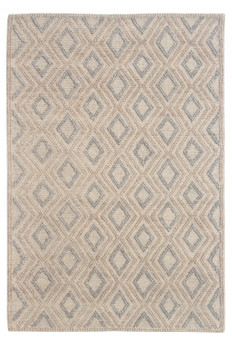 6' x 9' Gray and Brown Geometric Dhurrie Area Rug