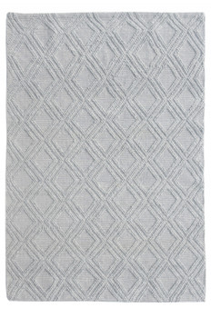 6' x 9' Gray Geometric Dhurrie Polyester Area Rug