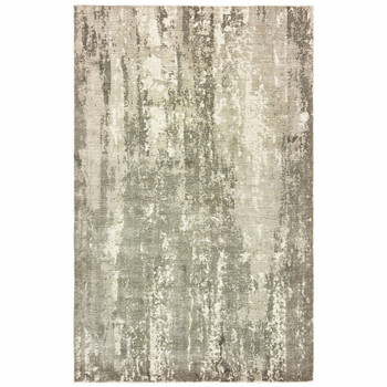 6' x 9' Gray and Ivory Abstract Splash Indoor Area Rug