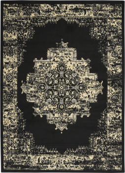 6' x 9' Cream Damask Power Loom Area Rug