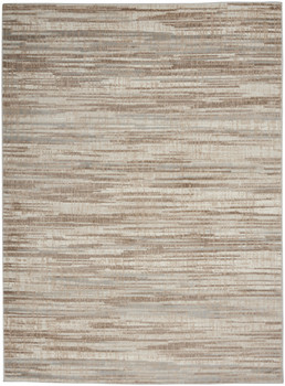 6' x 9' Brown Abstract Power Loom Area Rug